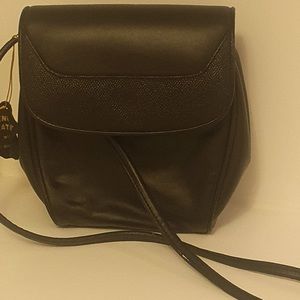 Black leather small vintage purse